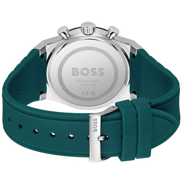 Montre homme Hugo Boss Candor réf. 1514244, chronographe quartz, boîtier 41 mm, silicone, étanche 50 m – troisième vue