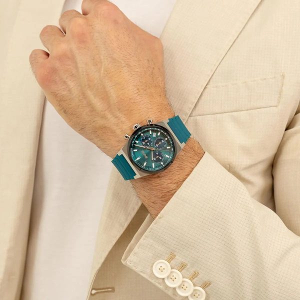 Montre homme Hugo Boss Candor réf. 1514244, chronographe quartz, boîtier 41 mm, silicone, étanche 50 m – quatrième vue