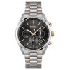 Montre homme Hugo Boss Champion réf. 1513819, cadran noir, bracelet acier, mouvement quartz chronographe – vue de face | Horlova Maroc