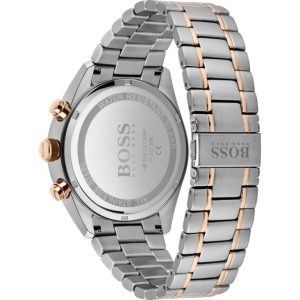 Montre homme Hugo Boss Champion réf. 1513819, cadran noir, bracelet acier – vue de trois-quarts