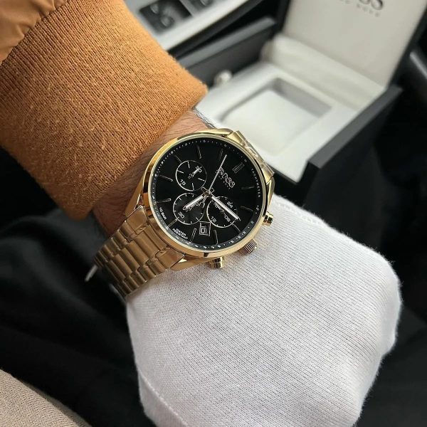 Montre homme Hugo Boss Champion réf. 1513848, chronographe quartz, boîtier 44 mm, acier inoxydable, étanche 100 m – troisième vue