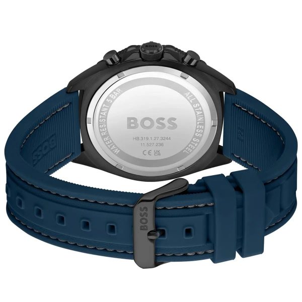 Montre homme Hugo Boss Classic réf. 1513972, chronographe quartz, boîtier 44 mm, acier inoxydable, silicone, verre minéral – quatrième vue