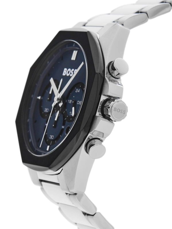 Montre homme Hugo Boss Cloud 43 mm réf. 1514015, mouvement quartz chronographe – vue de trois-quarts