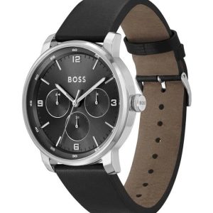 Montre homme Hugo Boss Contender réf. 1514125, mouvement quartz, boîtier 44 mm, cuir, verre minéral, étanche 50 m – deuxième vue