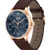 Montre homme Hugo Boss Contender réf. 1514126, mouvement quartz, boîtier 44 mm, cuir, verre minéral, étanche 50 m – deuxième vue
