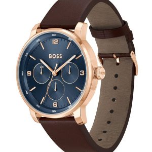 Montre homme Hugo Boss Contender réf. 1514126, mouvement quartz, boîtier 44 mm, cuir, verre minéral, étanche 50 m – deuxième vue