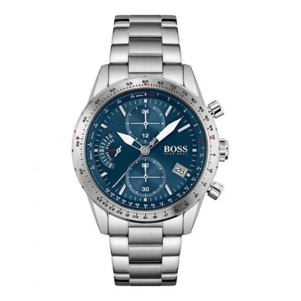Montre homme Hugo Boss Distinct réf. 1513850, chronographe quartz, boîtier 44 mm, acier inoxydable – vue principale, Horlova Maroc