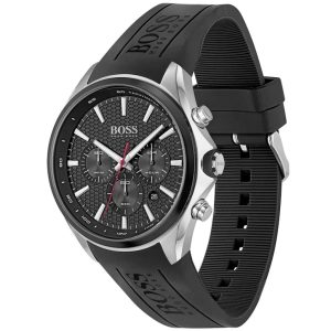 Montre homme Hugo Boss Distinct réf. 1513855, mouvement quartz, boîtier 46 mm, silicone, étanche 50 m – deuxième vue