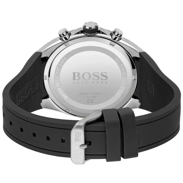 Montre homme Hugo Boss Distinct réf. 1513855, mouvement quartz, boîtier 46 mm, silicone, étanche 50 m – troisième vue