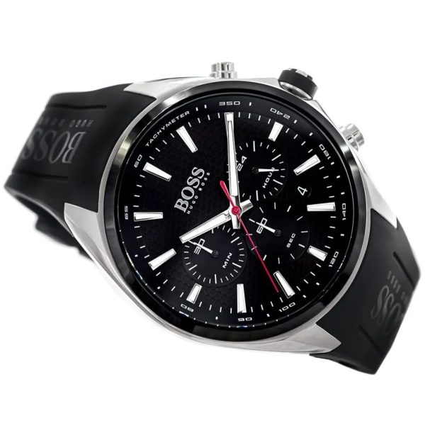 Montre homme Hugo Boss Distinct réf. 1513855, mouvement quartz, boîtier 46 mm, silicone, étanche 50 m – quatrième vue