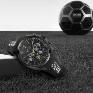Montre homme Hugo Boss Distinct réf. 1513859, chronographe quartz, boîtier 46 mm, acier inoxydable, silicone – deuxième vue