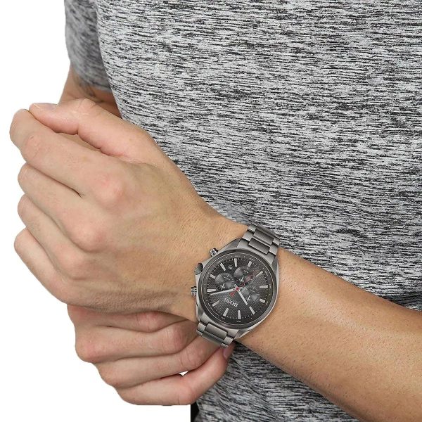 Montre homme Hugo Boss Distinct Caractère Affirmé réf. 1513858, chronographe quartz, boîtier 46 mm – vue principale, Horlova Maroc