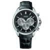Montre homme Hugo Boss Driver 44 mm réf. 1512879, cadran noir, bracelet cuir, mouvement quartz chronographe – vue de face | Horlova Maroc