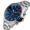 Montre homme Hugo Boss Globetrotter réf. 1513823, bracelet acier, mouvement quartz chronographe – vue de profil