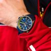 Montre homme Hugo Boss Globetrotter réf. 1513821, chronographe quartz, boîtier 46 mm, acier inoxydable, silicone – deuxième vue