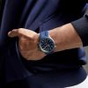 Montre homme Hugo Boss Globetrotter réf. 1513821, chronographe quartz, boîtier 46 mm, acier inoxydable, silicone – troisième vue