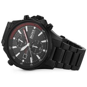 Montre homme Hugo Boss Globetrotter réf. 1513825, chronographe quartz, boîtier 46 mm, acier inoxydable, étanche 100 m – deuxième vue