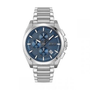 Montre homme Hugo Boss Grandmaster réf. 1513884, chronographe quartz, acier inoxydable – vue principale, Horlova Maroc