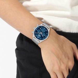 Montre homme Hugo Boss Gregor réf. 1514052, chronographe quartz, boîtier 44 mm, acier inoxydable, maille milanaise – deuxième vue