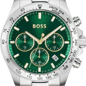 Montre homme Hugo Boss Hero réf. 1514217, chronographe quartz, boîtier 45 mm, acier inoxydable, étanche 50 m – vue principale, Horlova Maroc