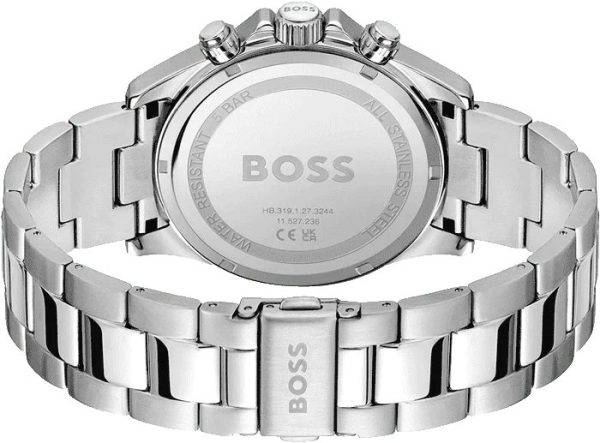 Montre homme Hugo Boss Hero réf. 1514217, chronographe quartz, boîtier 45 mm, acier inoxydable, verre minéral, étanche 50 m – troisième vue