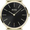 Montre homme Hugo Boss Horizon réf. 1513735, mouvement quartz, boîtier 40 mm, maille milanaise, étanche 30 m – vue principale, Horlova Maroc