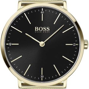 Montre homme Hugo Boss Horizon réf. 1513735, mouvement quartz, boîtier 40 mm, maille milanaise, étanche 30 m – vue principale, Horlova Maroc