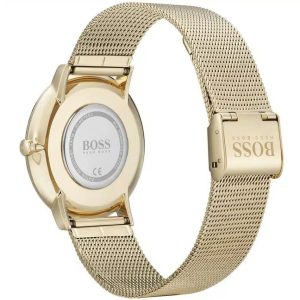 Montre homme Hugo Boss Horizon réf. 1513735, mouvement quartz, boîtier 40 mm, maille milanaise, verre minéral, étanche 30 m – deuxième vue