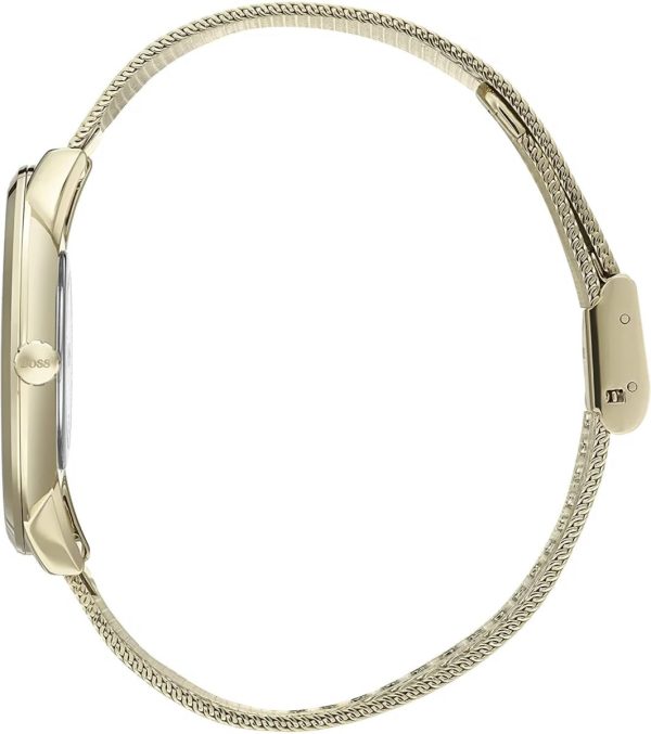 Montre homme Hugo Boss Horizon réf. 1513735, mouvement quartz, boîtier 40 mm, maille milanaise, verre minéral, étanche 30 m – troisième vue