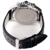 Montre homme Hugo Boss Ikon 44 mm réf. 1513178, cadran noir, bracelet cuir, mouvement quartz – vue de face | Horlova Maroc