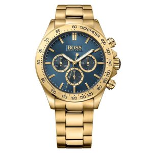 Montre homme Hugo Boss Ikon réf. 1513340, chronographe quartz, boîtier 44 mm, acier inoxydable – vue principale, Horlova Maroc