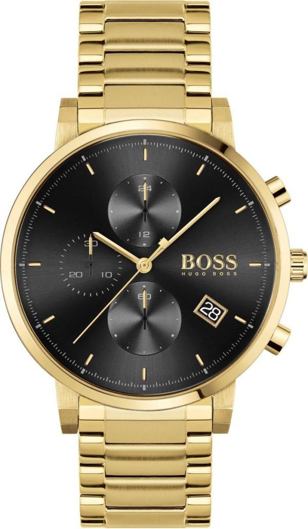 Montre homme Hugo Boss Integrity réf. 1513781, chronographe quartz, boîtier 43 mm, acier inoxydable – vue principale, Horlova Maroc