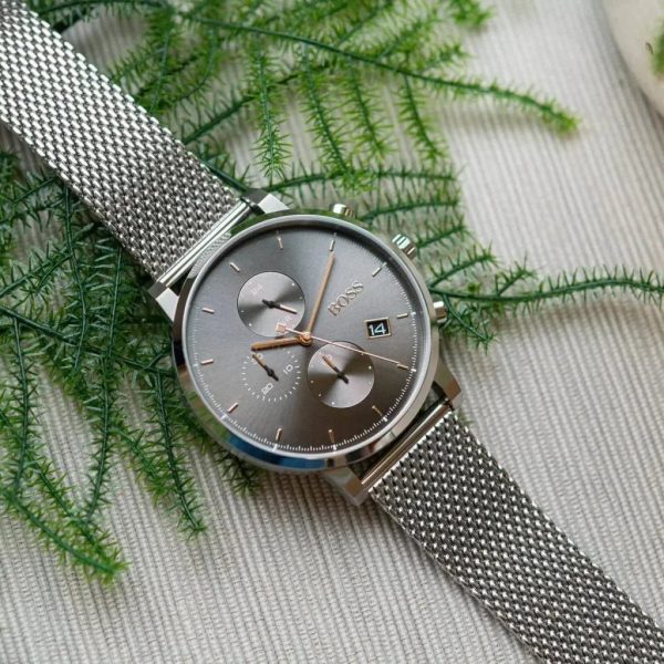 Montre homme Hugo Boss Integrity réf. 1513807, chronographe quartz, boîtier 43 mm, acier inoxydable, étanche 50 m – deuxième vue