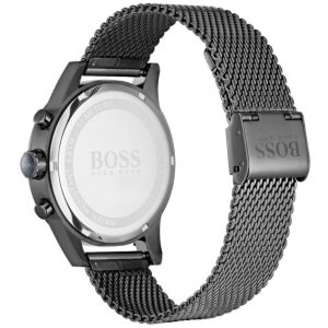 Montre homme Hugo Boss Jet 41 mm réf. 1513677, cadran bleu, mouvement quartz – vue de trois-quarts