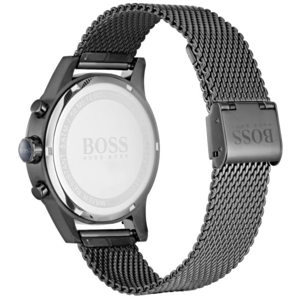 Montre homme Hugo Boss Jet 41 mm réf. 1513677, cadran bleu, mouvement quartz – vue de trois-quarts