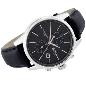 Montre homme Hugo Boss Jet réf. 1513279, mouvement quartz, boîtier 42 mm, cuir, étanche 50 m – deuxième vue