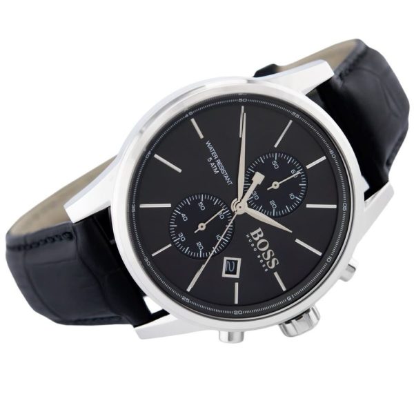 Montre homme Hugo Boss Jet réf. 1513279, mouvement quartz, boîtier 42 mm, cuir, étanche 50 m – deuxième vue