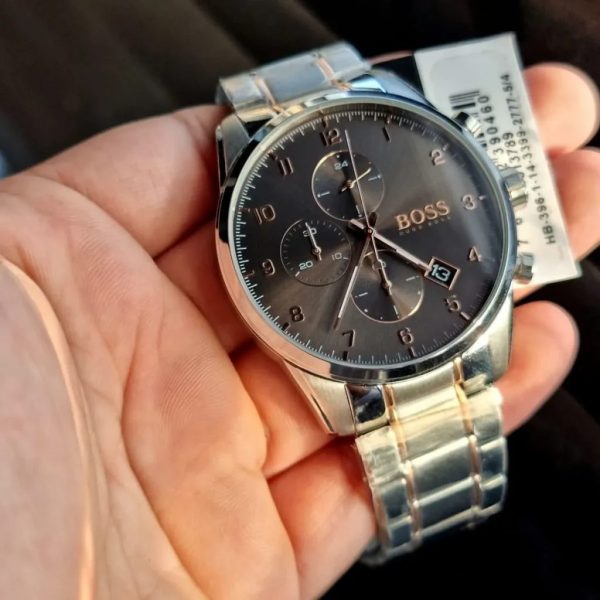 Montre homme Hugo Boss Montr Skymaster réf. 1513789, chronographe quartz, boîtier 44 mm, acier inoxydable, étanche 50 m – troisième vue