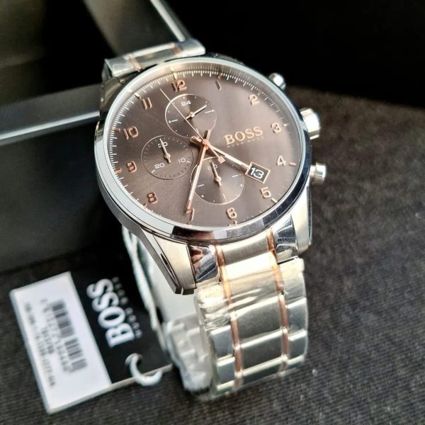 Montre homme Hugo Boss Montr Skymaster réf. 1513789, chronographe quartz, boîtier 44 mm, acier inoxydable, étanche 50 m – quatrième vue