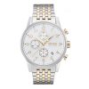 Montre homme Hugo Boss Navigator 44 mm réf. 1513499, cadran argenté, bracelet acier – vue de face | Horlova Maroc