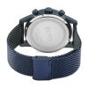 Montre homme Hugo Boss Navigator 44 mm réf. 1513538, cadran bleu, bracelet maille milanaise – autre angle