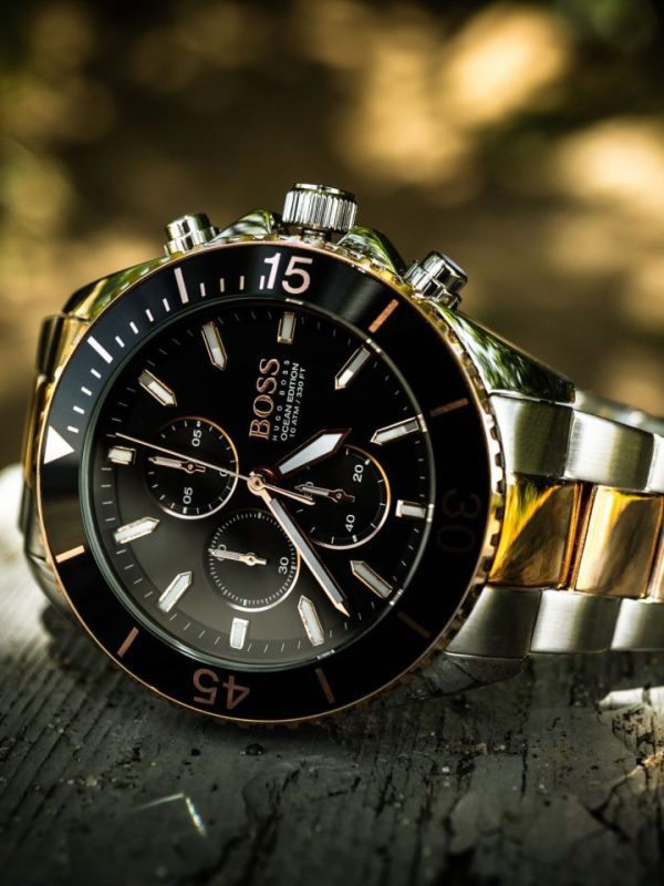 Montre homme Hugo Boss Ocean réf. 1513705, chronographe quartz, boîtier 46 mm, acier inoxydable – deuxième vue
