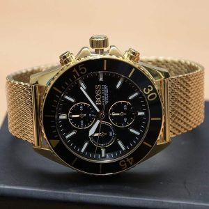Montre homme Hugo Boss Ocean Edition réf. 1513703, mouvement quartz, boîtier 46 mm, acier inoxydable – vue principale, Horlova Maroc
