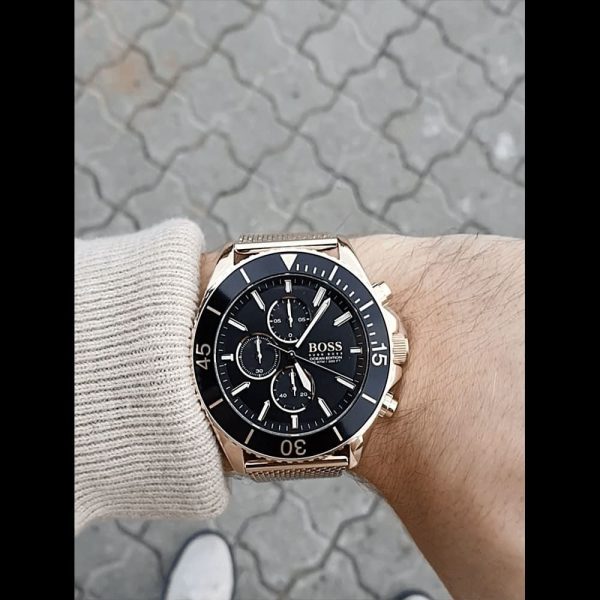 Montre homme Hugo Boss Ocean Edition réf. 1513703, mouvement quartz, boîtier 46 mm, acier inoxydable – deuxième vue