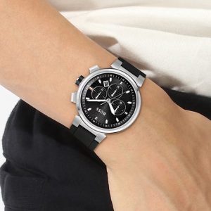 Montre homme Hugo Boss ONE réf. 1513997, chronographe quartz, boîtier 44 mm, acier inoxydable, silicone – deuxième vue