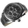 Montre homme Hugo Boss Onyx 46 mm réf. 1513367, cadran noir, bracelet cuir, mouvement quartz chronographe – autre angle