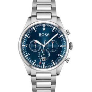 Montre homme Hugo Boss Pioneer réf. 1513867, chronographe quartz, acier inoxydable – vue principale, Horlova Maroc