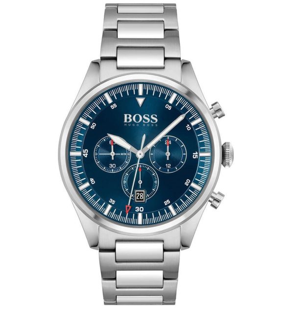Montre homme Hugo Boss Pioneer réf. 1513867, chronographe quartz, acier inoxydable – vue principale, Horlova Maroc