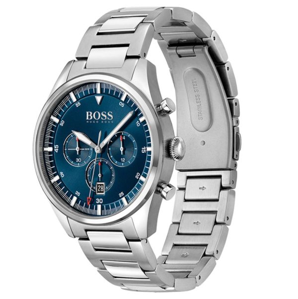 Montre homme Hugo Boss Pioneer réf. 1513867, chronographe quartz, acier inoxydable – troisième vue