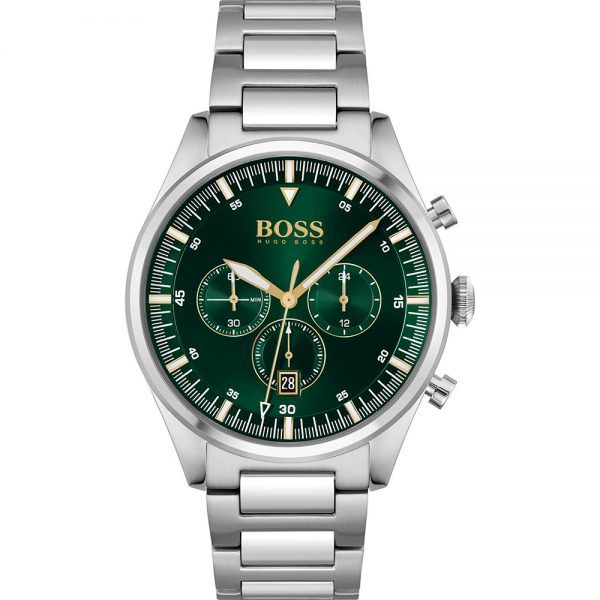 Montre homme Hugo Boss Pioneer réf. 1513868, chronographe quartz, acier inoxydable – vue principale, Horlova Maroc